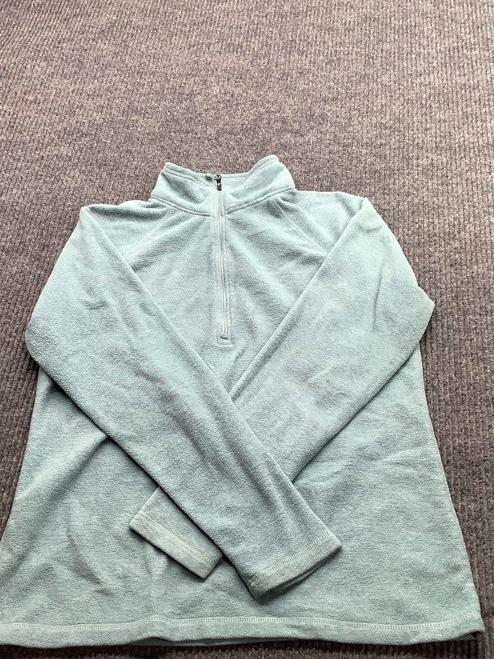 Eddie Bauer Light Aqua Quarter-Zip Fleece Pullover